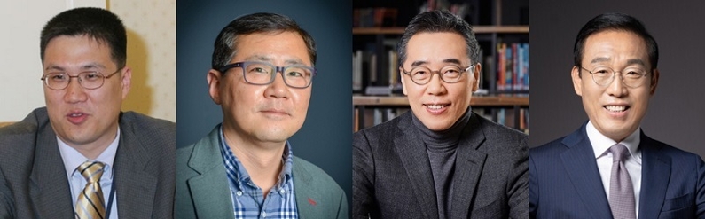 (왼쪽부터) 삼성전자 함돈희 펠로우, 하버드대학교 박홍근 교수, 삼성SDS 황성우 사장, 삼성전자 김기남 부회장 (출처: 삼성전자)