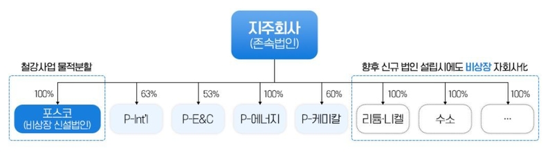 지주회사 체제 (출처: 포스코)
