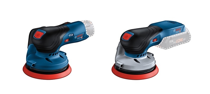 보쉬 충전 원형 샌더 신제품 GEX 10.8V-125(왼쪽)와 GEX 18V-125(오른쪽) (출처: 보쉬)