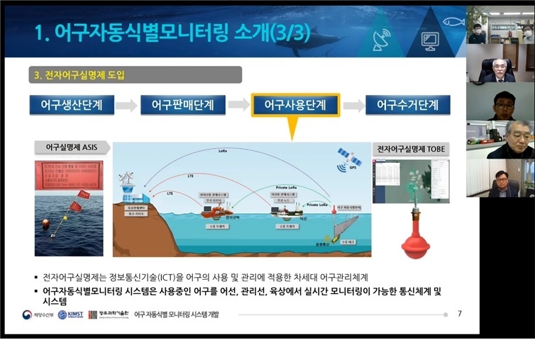 지스트 정보통신융합연구센터에서 어구자동식별모니터링시스템의 주요기술 홍보를 위한 비대면 온라인 설명회를 개최했다. (출처: 지스트)