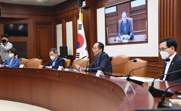 추경호 부총리 겸 기획재정부 장관이 3일 오후 서울 종로구 정부서울청사에서 열린 ‘제3차 비상경제장관회의’를 주재, 모두발언을 하고 있다. (출처: 기획재정부) 