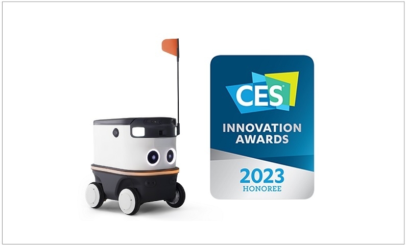 자율주행 로봇 ‘뉴비(Neubie)’가 CES 2023 스마트시티 부문 혁신상을 수상했다.