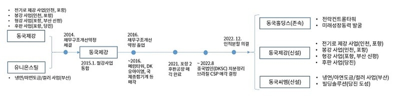 동국제강 사업구조 개편 내용 (출처: 동국제강)