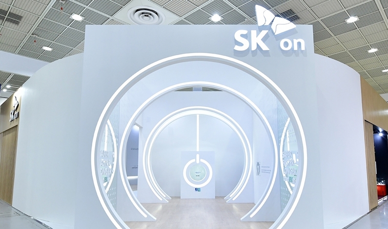인터배터리 2022에 참가한 SK온 부스 전경 (출처 : SK온)