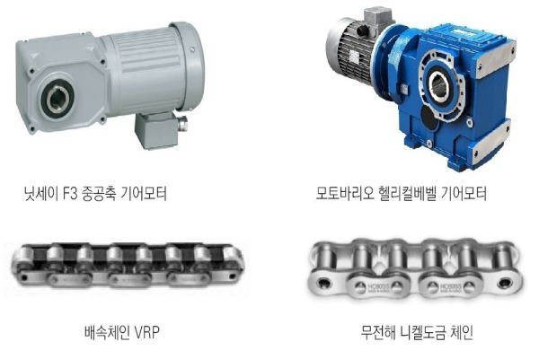 한국체인모터가 인터배터리 2023에서 선보이는 제품들 (출처: 한국체인모터)