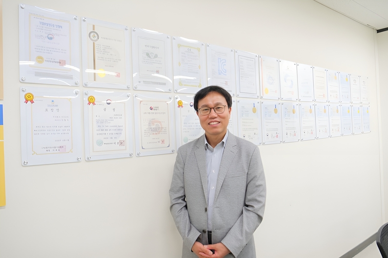 아이코어 박철우 대표는 세계 최고의 기술력으로 머신비전 초격차를 이룰 것이라 말한다. (사진: 헬로티)