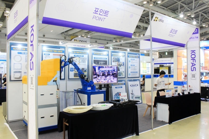 2023 제조자동화기술전에 참가한 포인트 부스 전경 (출처 : 헬로티)