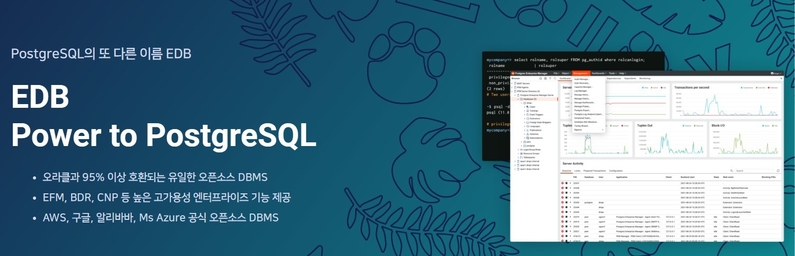 포스트그레SQL (출처 : EDB 홈페이지)