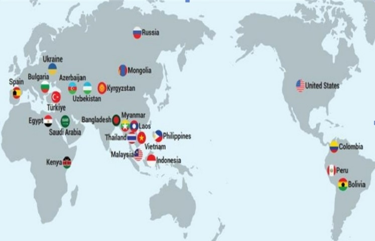 2020~2023년도 K-City Network 사업 및 해외 협력센터 현황 (출처: 국토교통부)