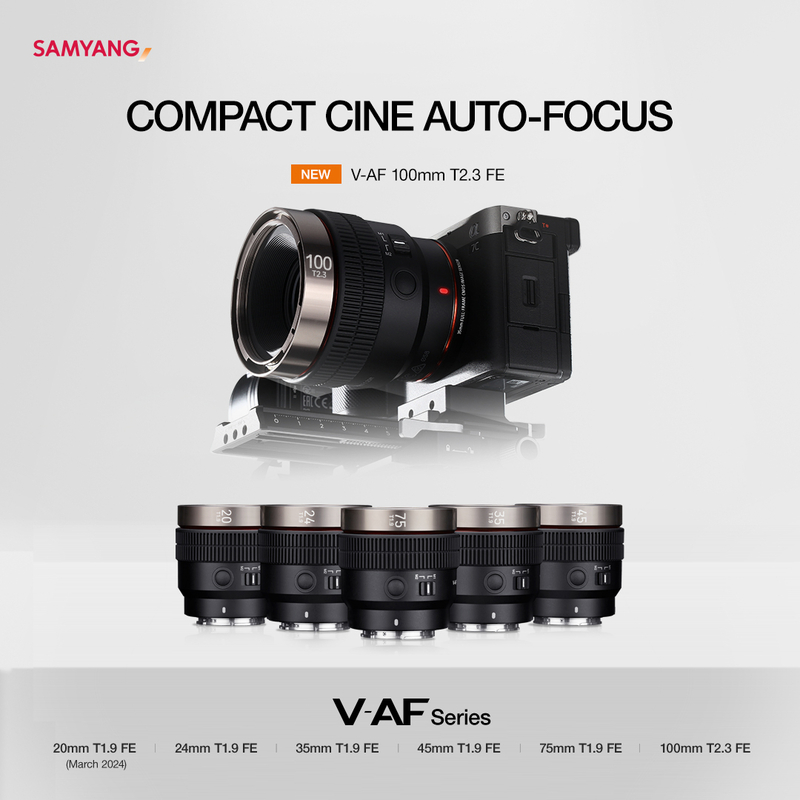 신제품 V-AF 시리즈 ‘V-AF 100mm T2.3 FE’ (출처: 삼양옵틱스)