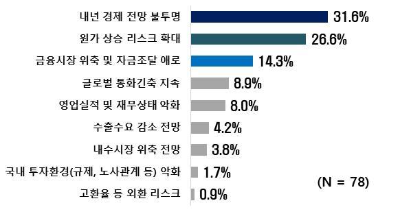 그림5. 2024년 투자 계획 없거나(미정 포함), 축소 이유