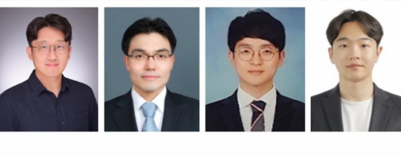 (왼쪽부터) KAIST 기계공학과 김형수 교수, 화학과 윤동기 교수, 편정수 박사과정, 코넬대학교 박순모 박사 (출처 : KAIST)