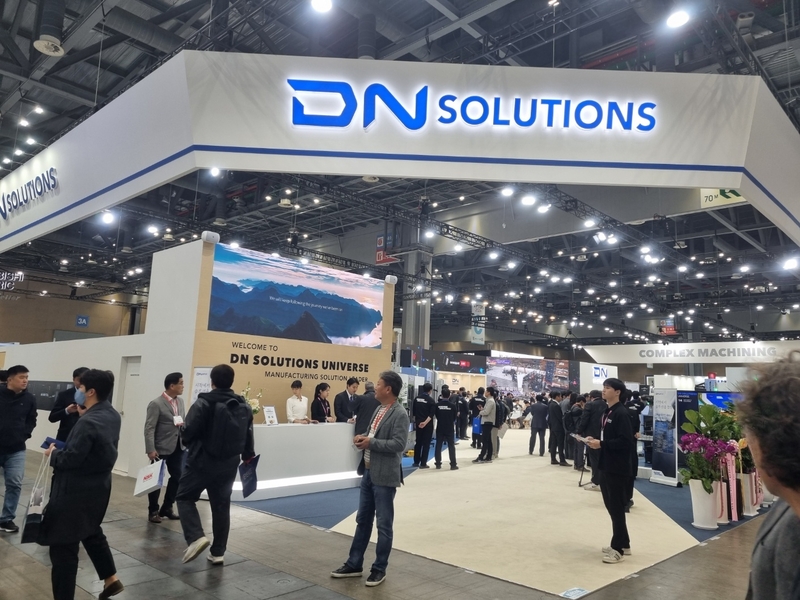 SIMTOS 2024에 참가한 DN솔루션즈 부스 모습 (사진: 헬로티)
