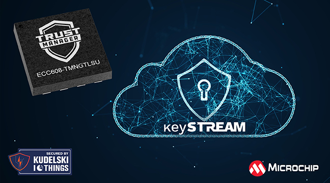 마이크로칩은 쿠델스키 IoT keySTREAM을 추가한 SaaS 형태의 솔루션 ‘ECC608 TrustMANAGER’을 출시했다. (출처 : 마이크로칩)