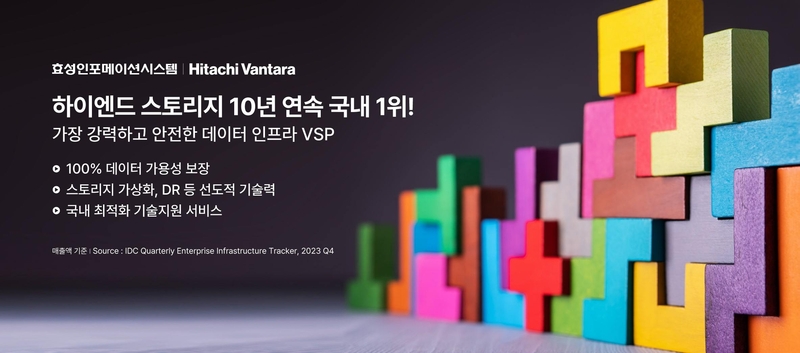 효성인포메이션시스템은 히타치 밴타라가 국내 하이엔드 스토리지 시장 점유율 1위를 기록했다고 밝혔다. (출처 : 효성인포메이션시스템)