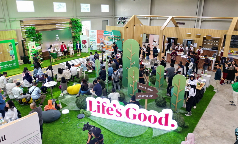 LG전자가 지난 4월 인도네시아 칠랙스 수디르만 자카르타에서 지속가능한 라이프스타일을 경험하는 고객 체험공간을 운영했다. (출처 : LG전자)