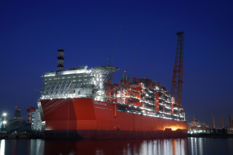 삼성중공업이 지난 6월 수주한 부유식 액화천연가스 설비(FLNG) '코랄 술' (출처 :: 삼성중공업)