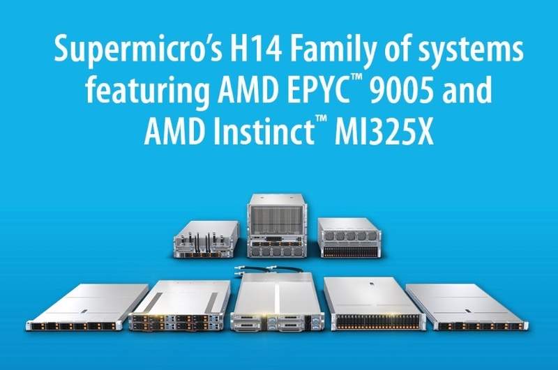 AMD EPYC 9005 및 인스팅트 MI325X 기반 H14 포트폴리오 (출처 : 슈퍼마이크로)