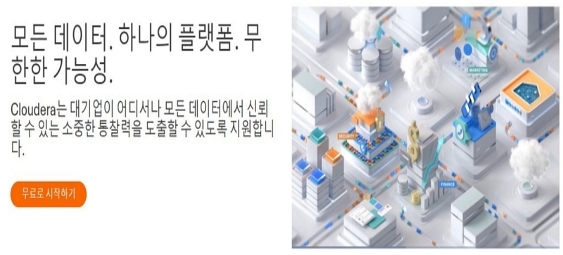 클라우데라 공식 홈페이지 캡처 화면 