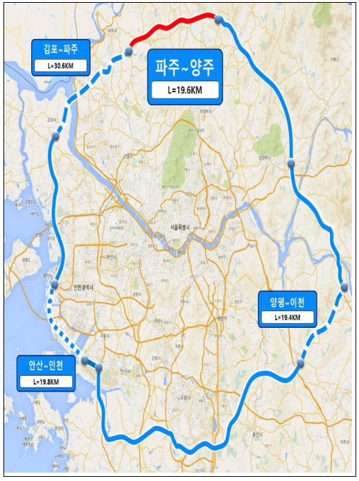 국토부 제공 / 수도권 제2순환 고속도로 위치도 