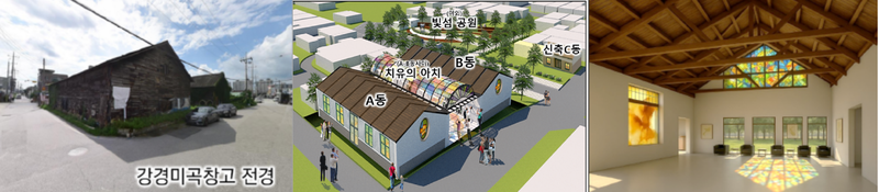 출처 : 국토부 / ‘25년 민관상생 투자협약 선정지역 - 충남 논산의 김인중 스테인드글라스 아트플랫폼, 문화·예술공간으로 재조성 사업지 