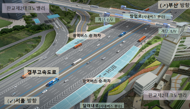 출처 : 국토부 / 경기도 성남시 판교 제2테크노밸리 인근에 ‘판교 ex-HUB’가 착공됐다.