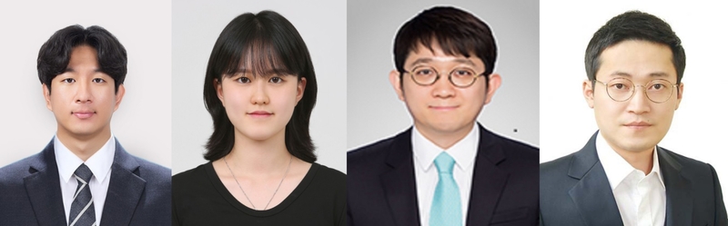 (왼쪽부터) 인하대 신소재공학과 석사과정 허지훈, 유보림 학생과 이문상 교수, 함명관 교수 (출처 : 인하대)