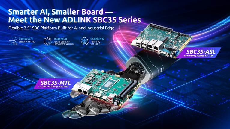 3.5인치 싱글 보드 컴퓨터 SBC35-MTL, SBC35-ASL (출처 : 에이디링크)
