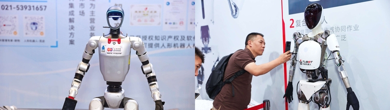 현장에 배치된 휴머노이드 로봇(Humanoid Robot). (출처 : 헬로티 최재규 기자)