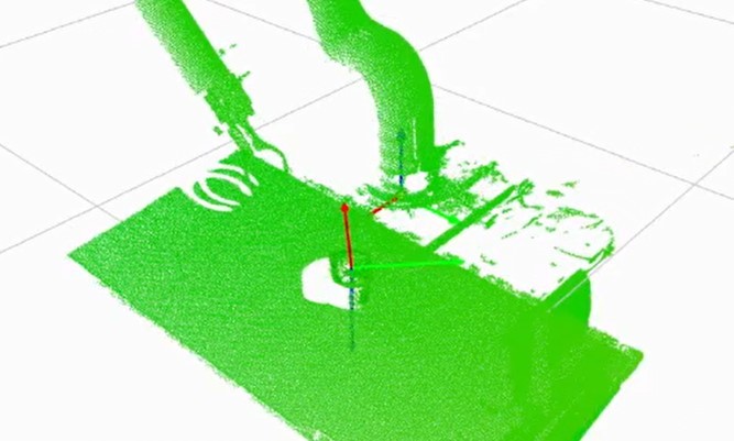 뉴로메카 코봇 라인업에 적용된 '포토네오 3D 비전' 기술 활용 데모. (출처 : 뉴로메카)