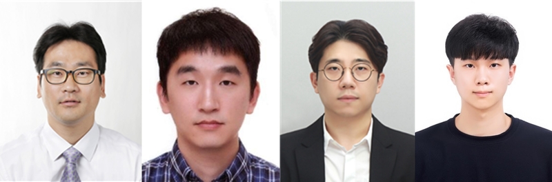 (왼쪽부터) 안광진 UNIST 교수, 손현태 KIST 박사, 한지훈 POSTECH 교수, 이현건 UNIST 연구원(제1저자) / 출처 - UNIST
