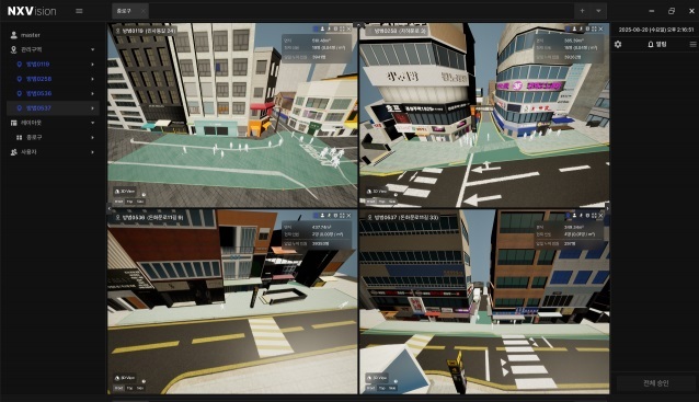 서울 종로구 익선동 일대에 설치된 넥스텝의 라이다 센서와 라이다 개체 분석 3D 디지털 트윈 솔루션 (제공: 넥스텝)