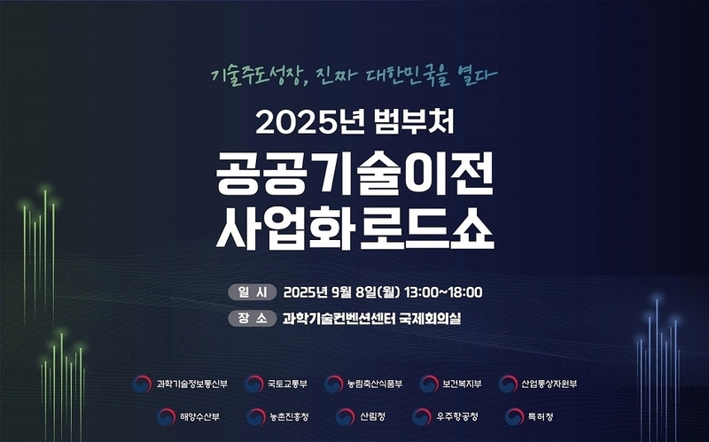 공공기술 이전 사업화 로드쇼 포스터 (출처 : 특허청)
