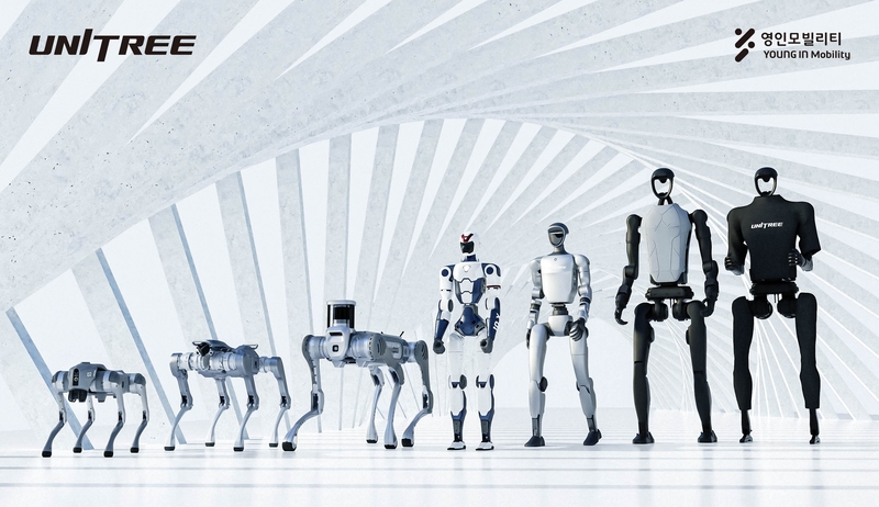 드론·로봇 솔루션 겸 유니트리로보틱스(Unitree Robotics) 국내 파트너 업체 영인모빌리티가 이달 30일 열리는 '서울AI로봇쇼'에서 유니트리의 다양한 로봇 폼팩터를 소개한다. (출처 : 영인모빌리티)