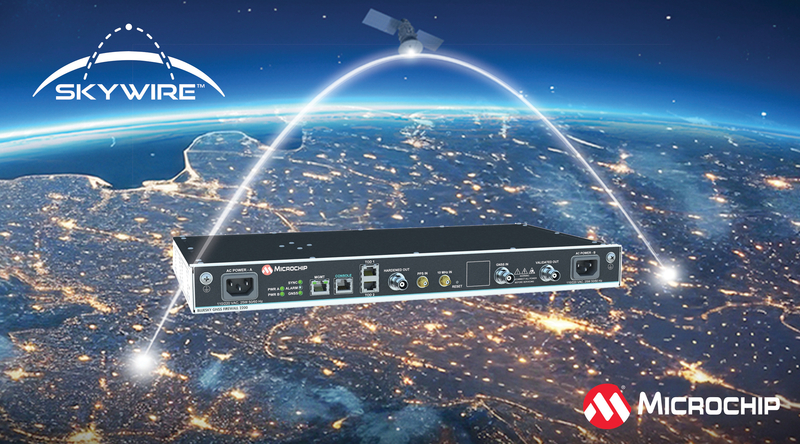 SkyWire 기술은 먼 지리적 위치에서도 나노초 단위로 클록 간 비교·동기화 한다. (출처 : 마이크로칩)
