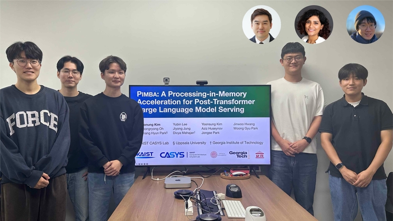 차세대 AI 메모리 반도체 기반 기술 ‘PIMBA’를 개발한 연구팀 (출처 : KAIST)