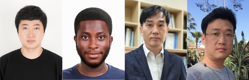 (왼쪽부터) DGIST 이재백 박사, 바쉬로 카디리 잉글리쉬 박사과정생, 김대환·양기정 책임연구원 (출처 : DGIST)