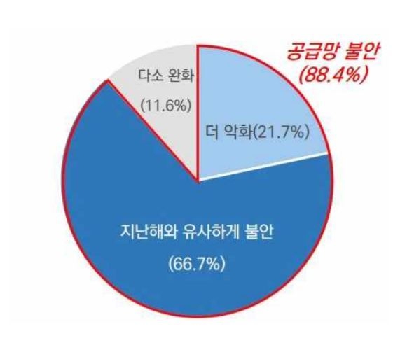 2022년 공급망 전망 (출처: 대한상공회의소)