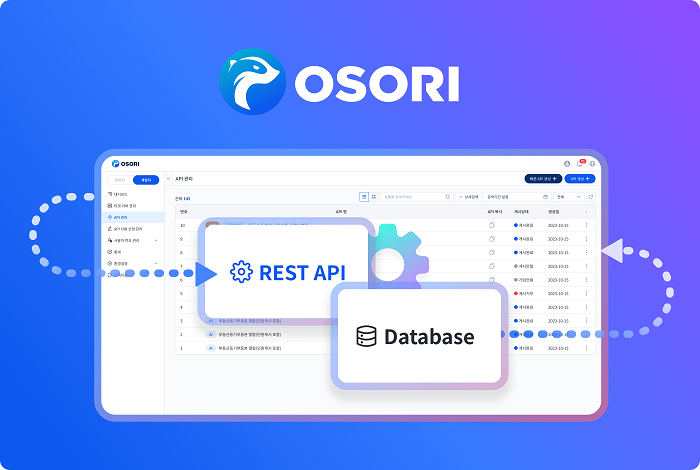 DB만 넣으면 API가 완성된다...위베어소프트 'OSORI APIM' 새 버전 공개 - 뉴스 썸네일 이미지