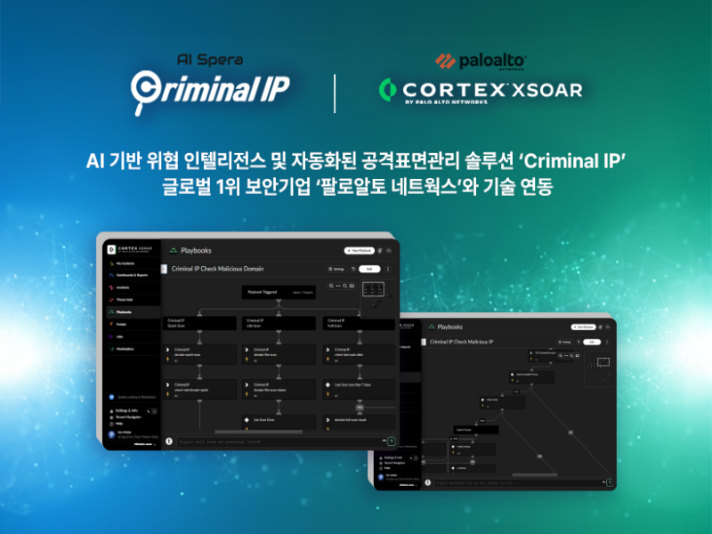 AI스페라, 팔로알토 Cortex XSOAR 연동으로 AI 자동화 보안 구현